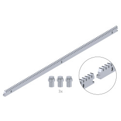 Hrebeň kov 30x10mm, L-1000mm, M4, max do 1700kg, 3x úchyt+skrutky, pozinkovaný so zámkom Hrebeň kov 30x10mm, L-1000mm, M4, max do 1700kg, 3x úchyt+skrutky, pozinkovaný so zámkom